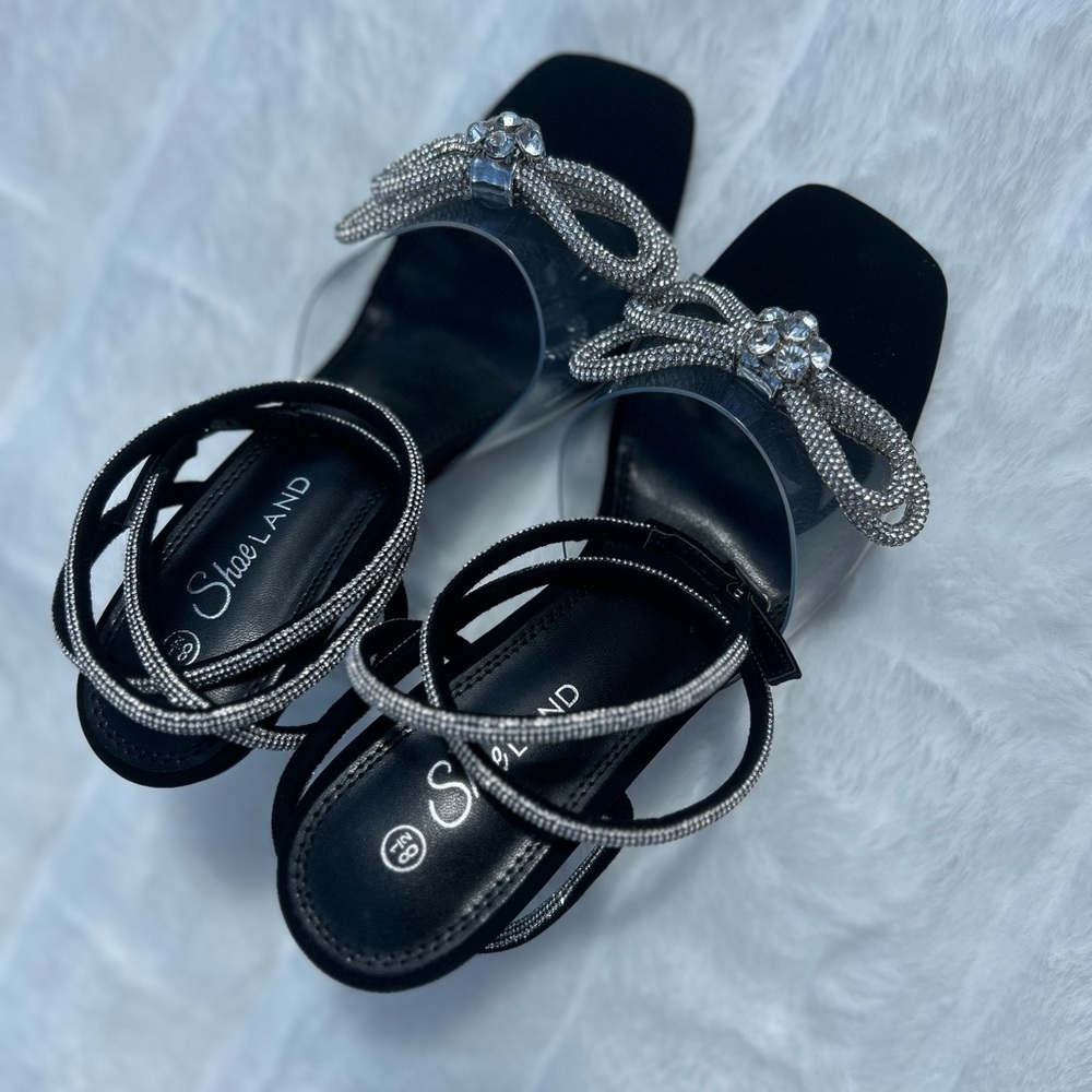 Black and Silver Women's Sandals